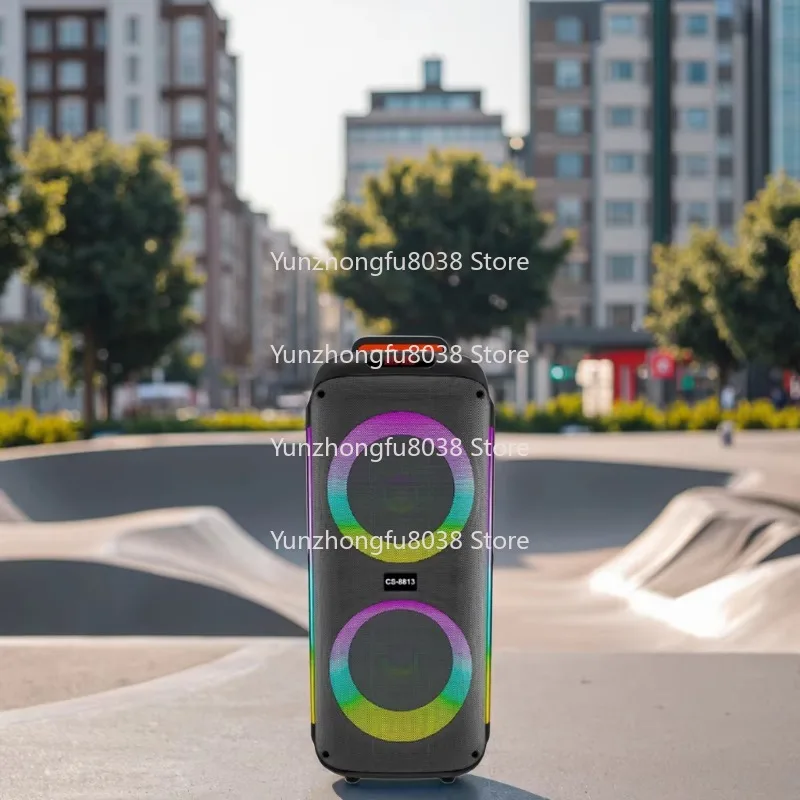 Portable Bluetooth Speaker with Color Light Emitting Diode, Mini Wireless Outdoor Speaker