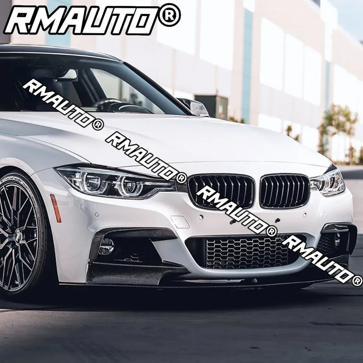 F30 Lip MP Style Real Carbon Fiber Front Bumper Lip Spoiler Splitter For BMW F30 F31 2012-2018 Car Accessories Exterior Part