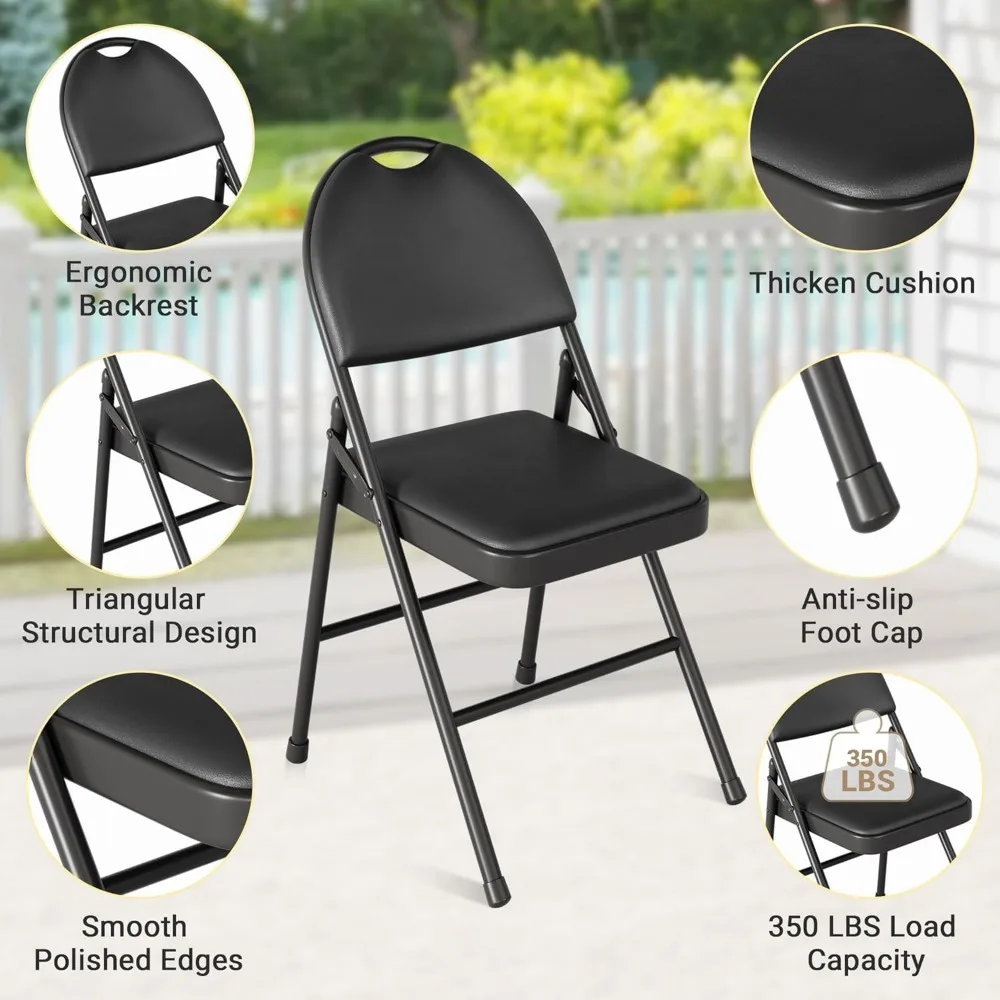 طقم طاولة وكراسي مستطيلة قابلة للطي مكونة من 5 قطع، طاولة وكراسي بطاقات محمولة قابلة للطي، سطح طاولة مقاوم للخدش والبقع، من أجل