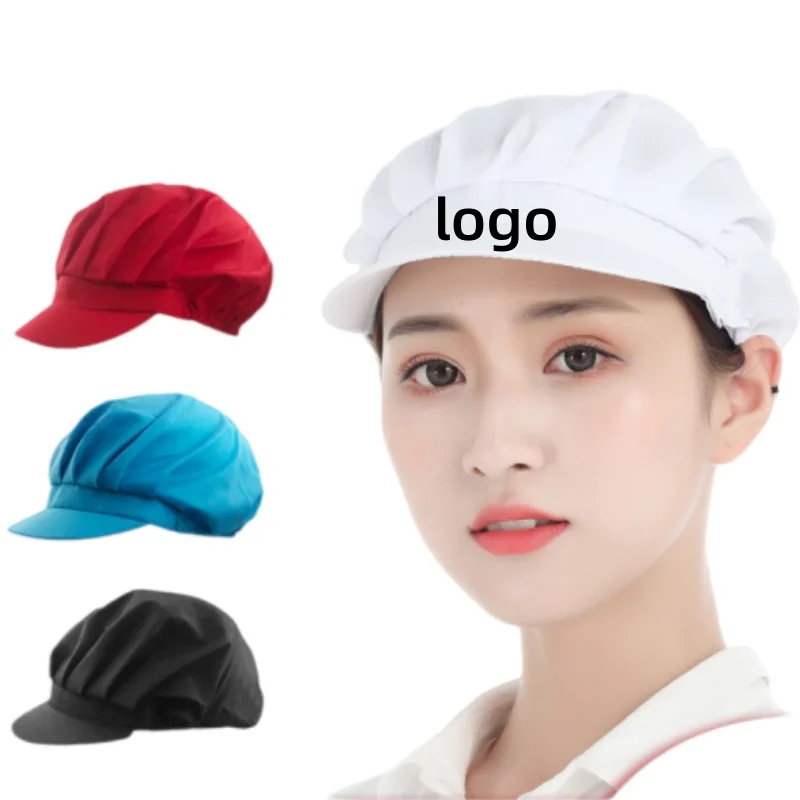 Customized work caps Male and female chefs restaurant factory-specific logo embroidery caps Customized printed caps wholesale