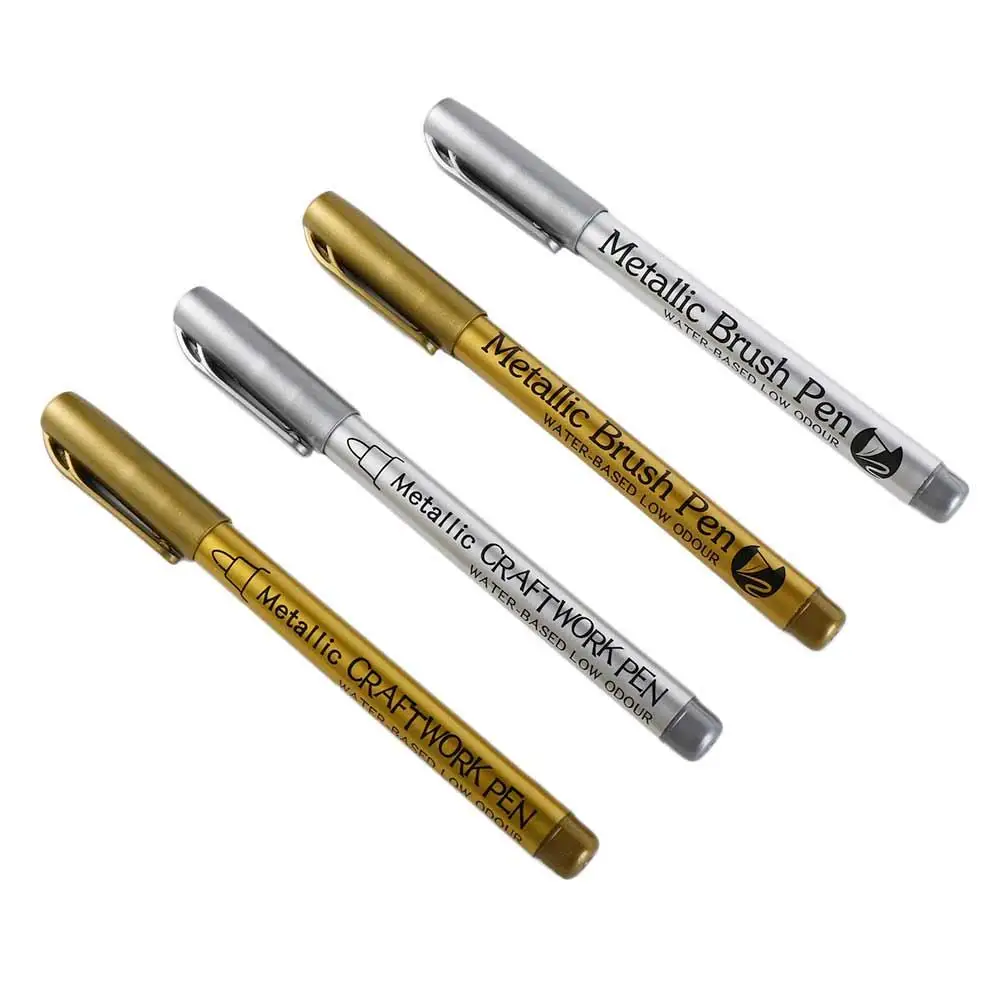 

Ink Is Shiny Metallic Marker Pens Waterproof Long-lasting Paint Marker Pens Permanent Reusable Resin Mold Pen Rock Painting