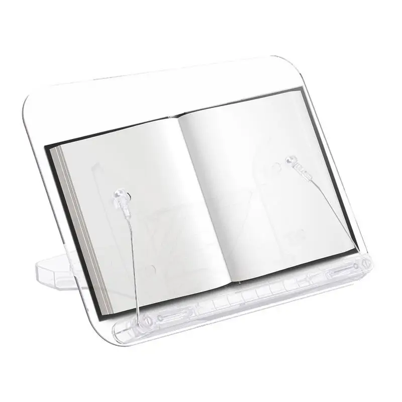 Clear Book Stand Transparent Acrylic Book Reading Holder Acrylic Material Support Tool For Ereader Book Tablet And Laptop