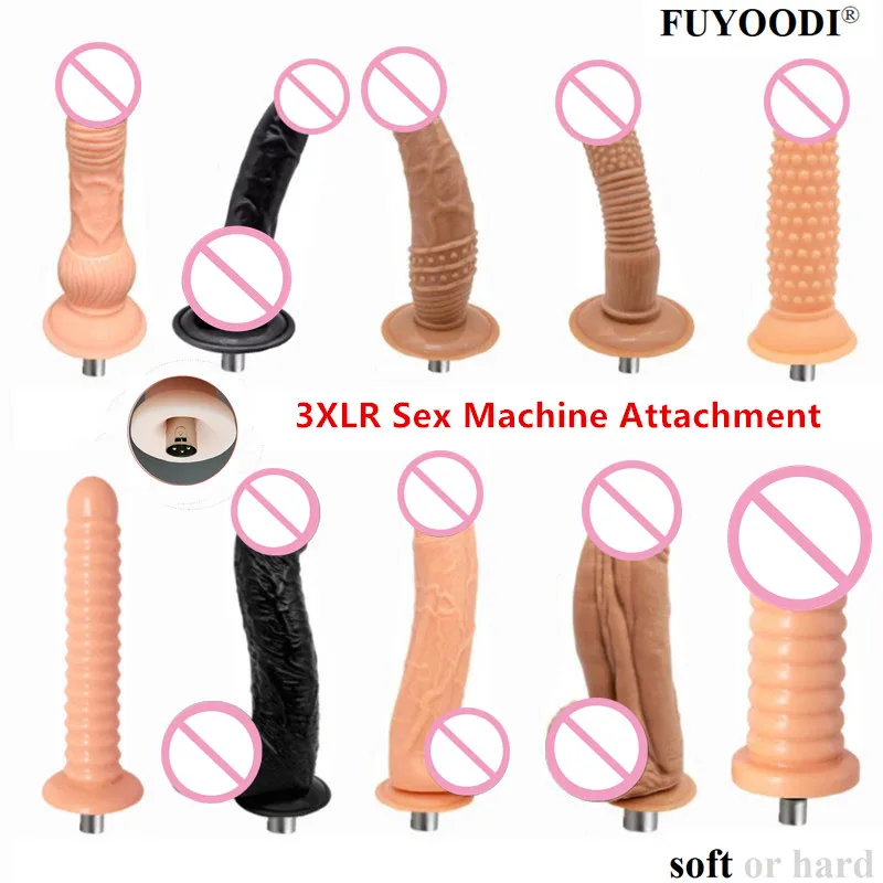 

3XLR Sex Machine Dildos Attachments Sex Toys for Woman and Men G-spot Stimulate Penis Love Masturbation Accessories