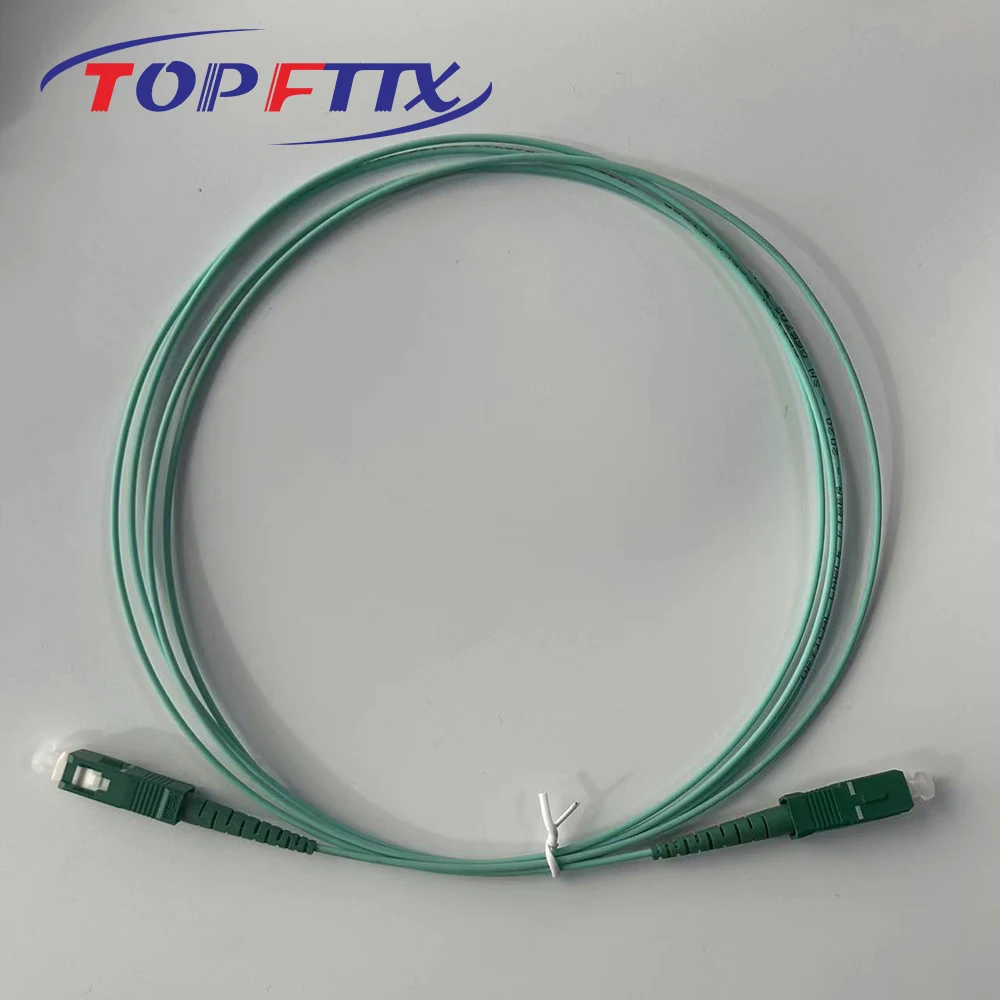 

100PCS/Box SC/APC-SC/APC Single Mode G657A2 Simplex 1.6mm Cable Diameter Blue Garter Fiber Optic Patch Cord With Yellow Tube