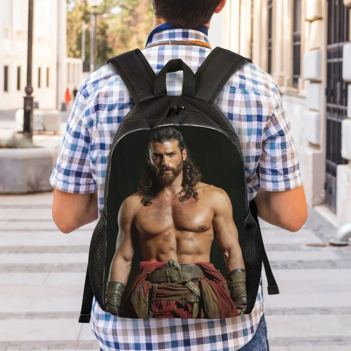 Actor Can Yaman Photo Backpack Student Boys Girls BookBag School Bag Computer Shoulder Bags