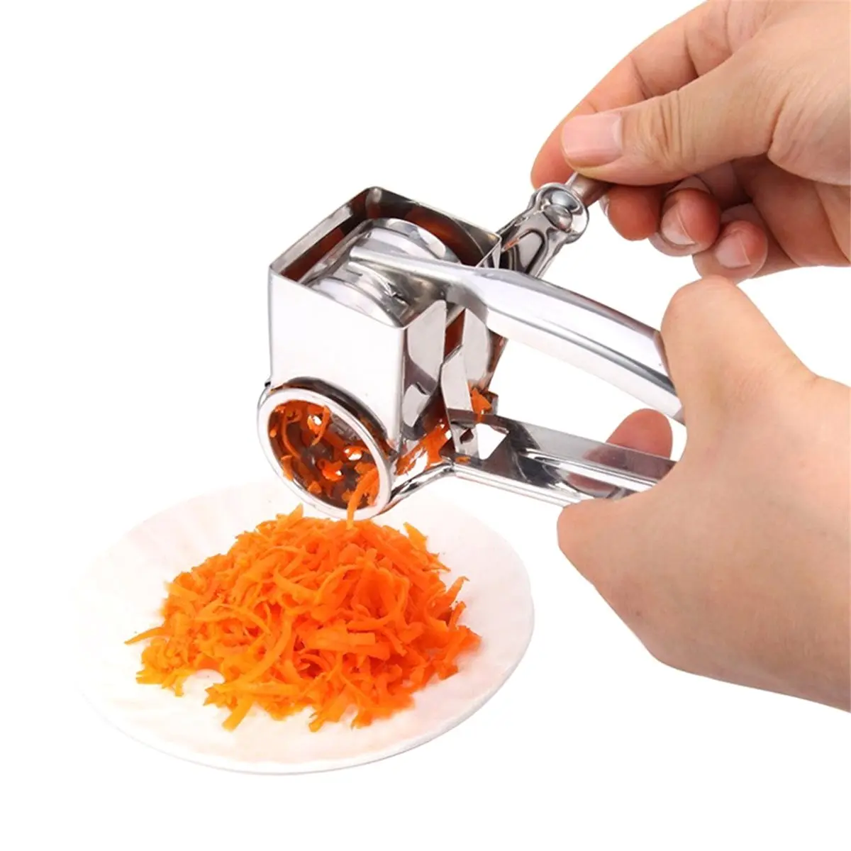 Light Weight 3 Drums Set Rotary Cheese Grater Stainless Steel Cheese Slicer Kitchen Cheese Butter Slicer Nut Chocolate Grinder