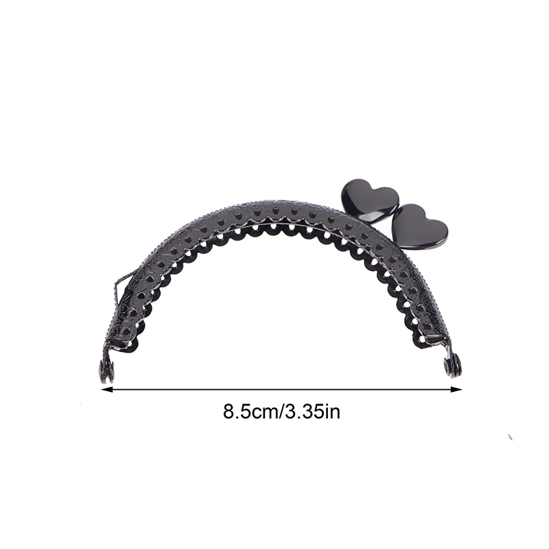 1Pc 8.5cm Heart Head Metal Purse Vintage Frame Handle For Clutch Bag Wallet Kiss Clasp Lock DIY Bag Making Accessory