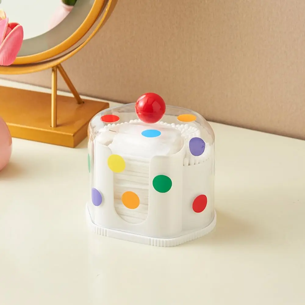 

Large Capacity Cotton Ball Holder Transparent Decorative Home Storage Shelf Dustproof Space Saving Cotton Swabs Storage Box