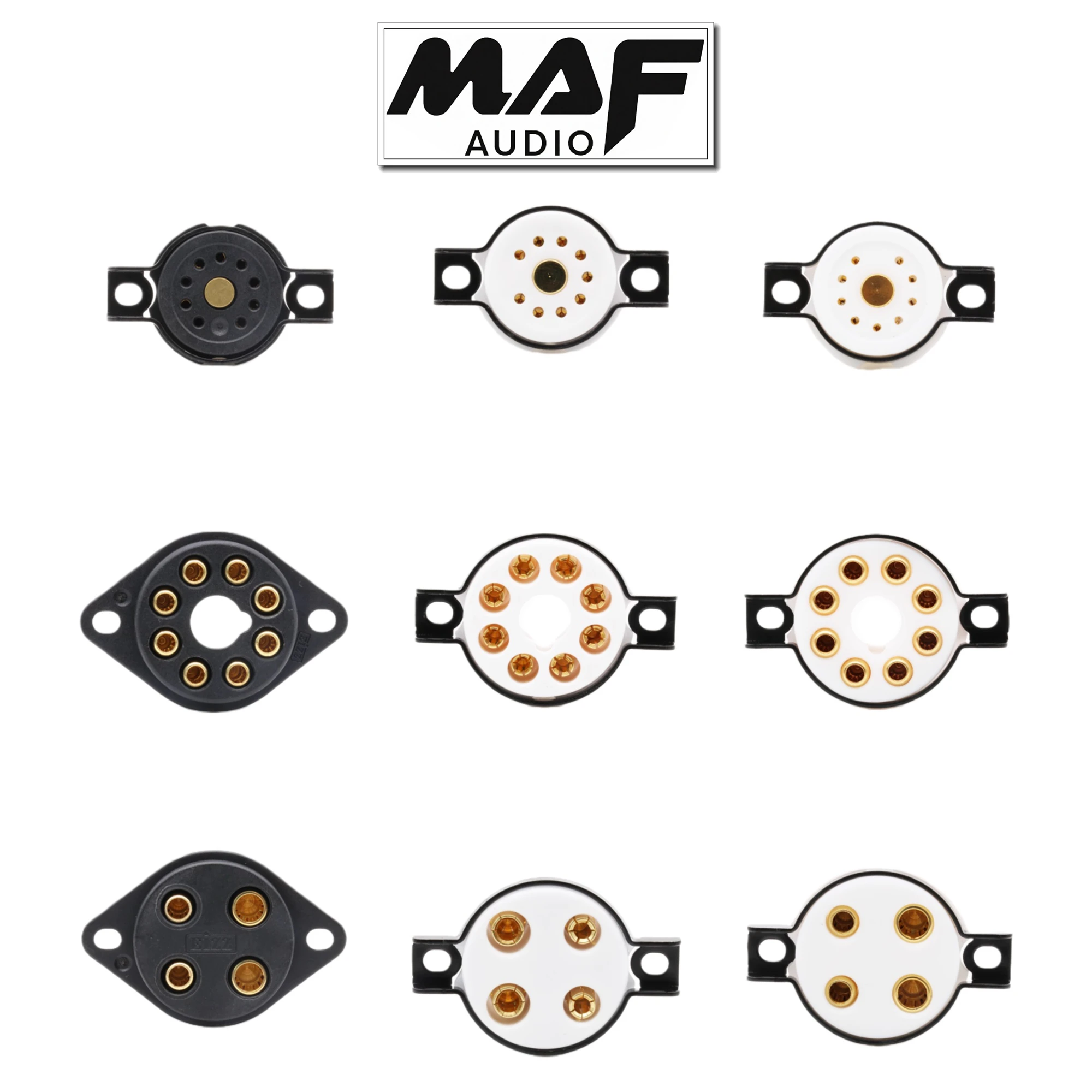 1pc EIZZ Hi-End PTFE PI Ceramic 4pin 7pin 8pin 9pin Tube Socket Valve Base for 300B 2A3 6AT6 12AE6 KT88 EL34 12AX7 6DJ8 ECC82
