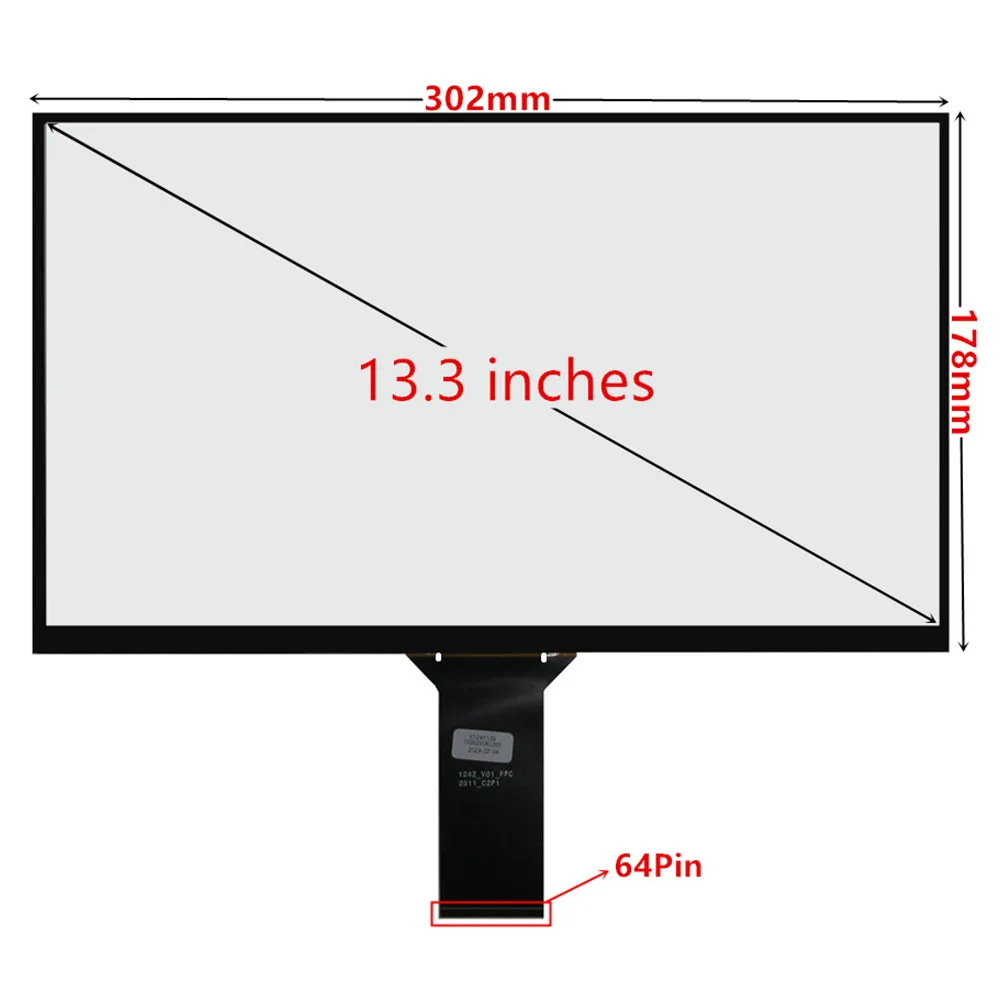 Imagem -02 - Universal Multi-touch Capacitivo Touch Screen Painel de Vidro com Usb Driver Board Converter 133 302 mm 178 mm 133