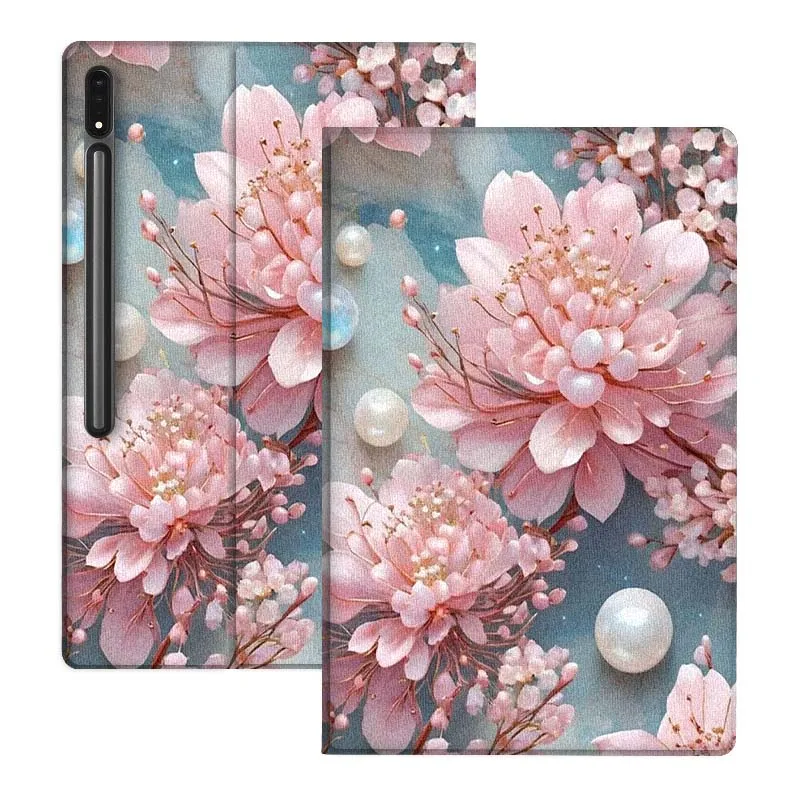 

Роскошный цветной блестящий чехол с цветочным узором для Samsung Galaxy Tab S10 S9 S8 S7 FE Lite, мягкий гибкий чехол для планшета, подарок