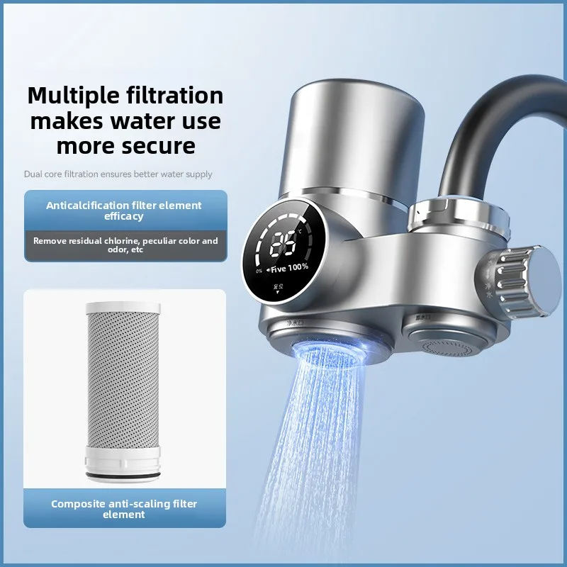 

Smart Faucet Water Filter - Removable Ceramic Filter for Pure Drinking Water, Anti-Scale Home Water Purifier for Kitchen & Bathr