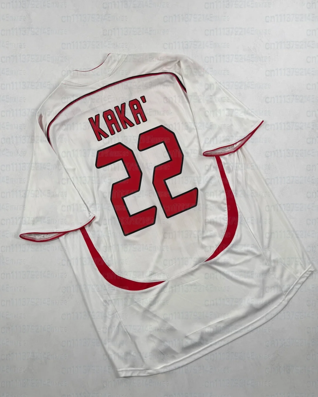 KAKA 22 Retro Fußballtrikot für Männer und Frauen, Sommer Kurzarm Sport-Shirt, Y2K Locker Geschnittenes Oversized Streetwear, Familienoutfit – Detail 4