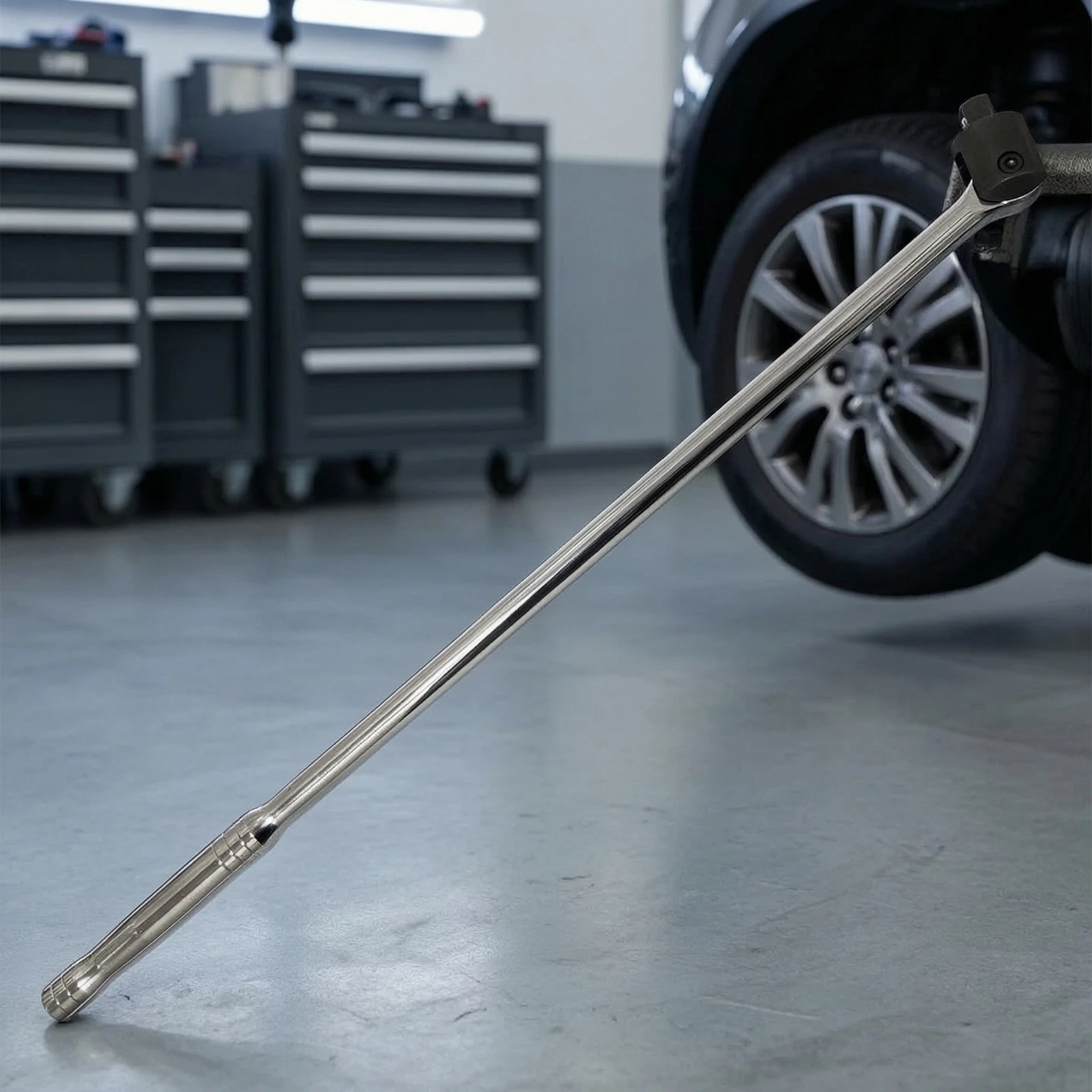 Socket Wrench Extension Bar Long Socket-Style Breaker Bar Extension Wrench Offset Heavy Duty for Mechanics