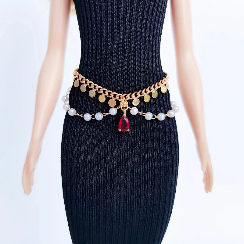 30cm Supermodel Doll Jewellery Accessories Luxury Earrings/Fashion Exquisite Waist Chain Doll Daily Party Wearing DIY Dress Up