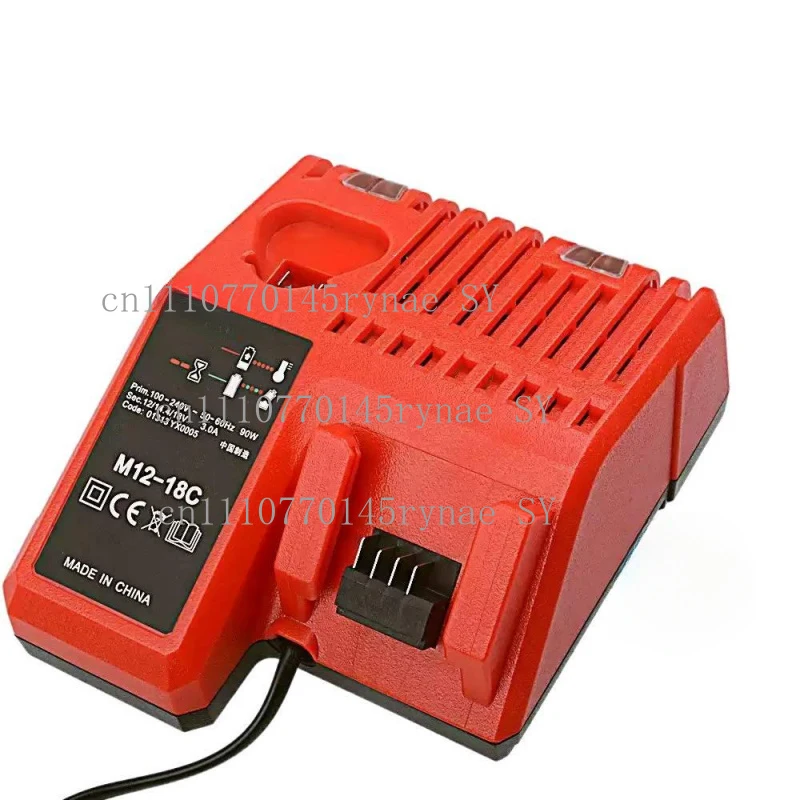 Replace 3A 12V 14V 18V Rapid Fast Li-Ion Charger Fit For Milwaukee M12-18C Dual Port Multi-Voltage Lithium-Ion Battery M12 M18
