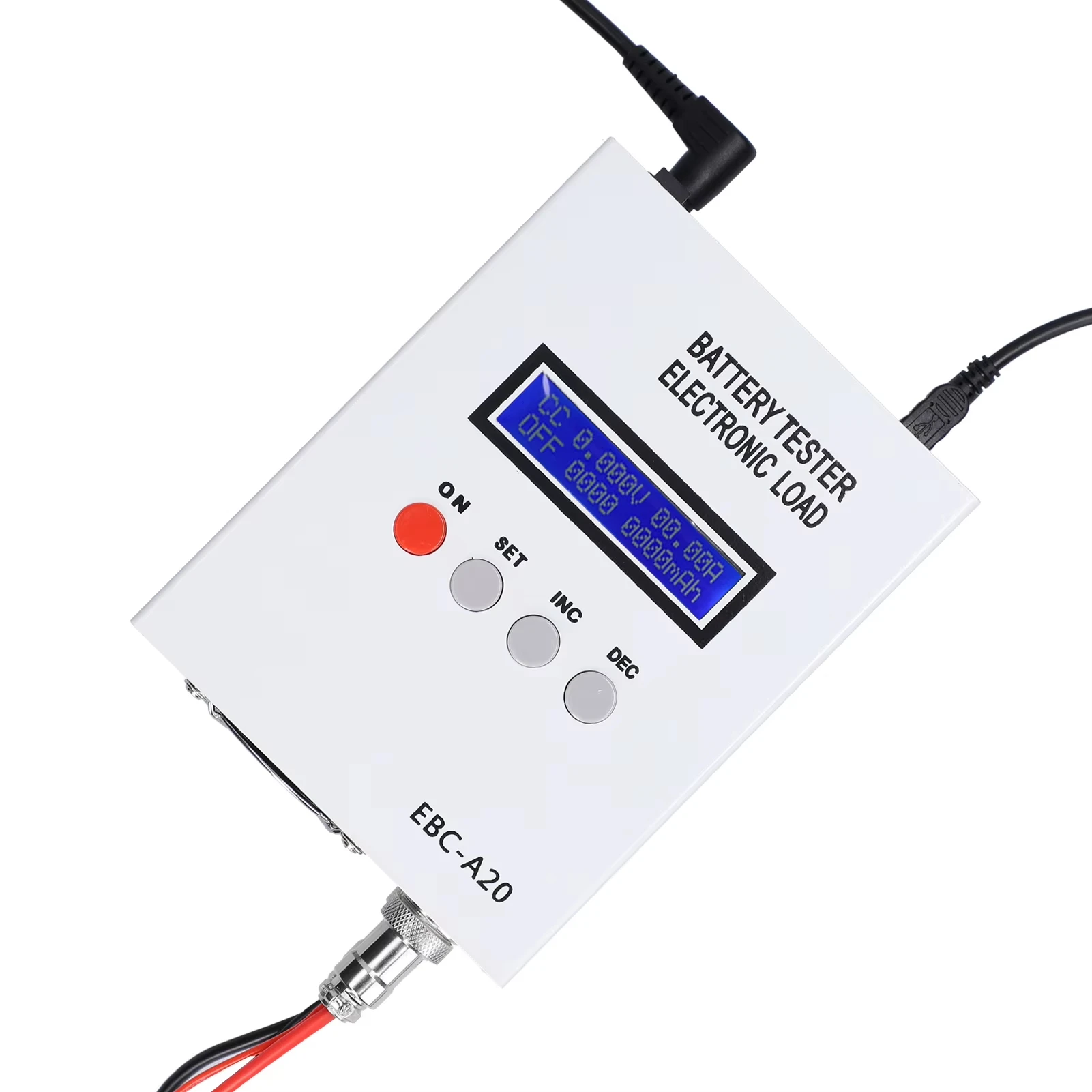 Probador de baterías EBC-A20, adecuado para baterías de litio y plomo de 30 V, 20 A, 85 W, probador de descarga A20, fuente de alimentación A20