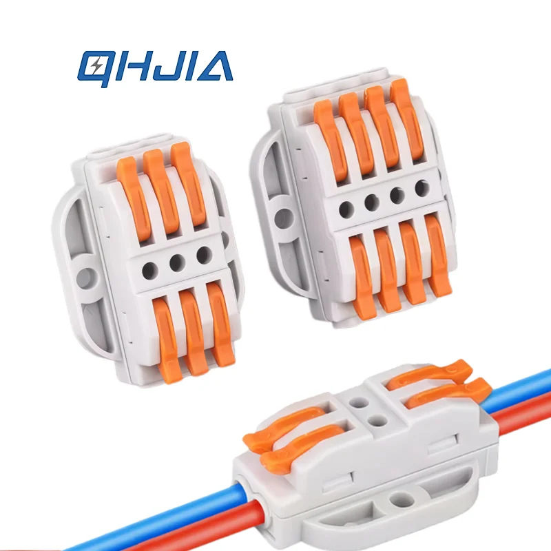 2‑30P Lever‑type Multi‑in Multi‑out Splice Terminal Block With Mounting Ear Universal For LED Household Electrical Wiring