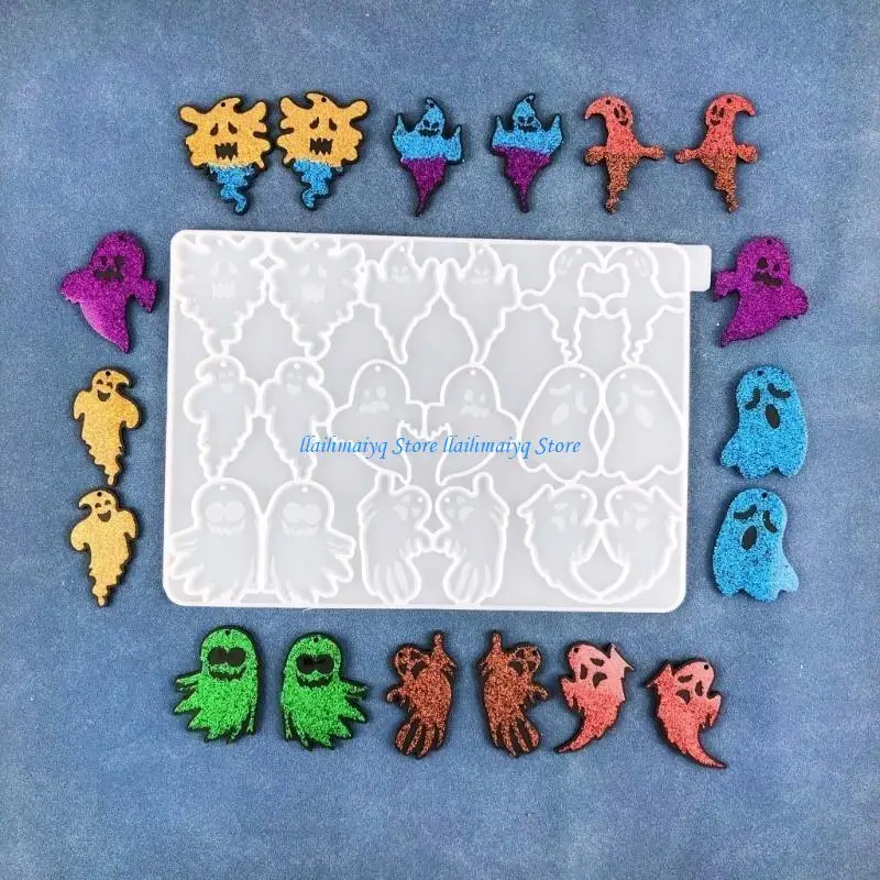 573B هالوين شبح الحلق قالب السيليكون مع العفن المصنوع يدويًا #3