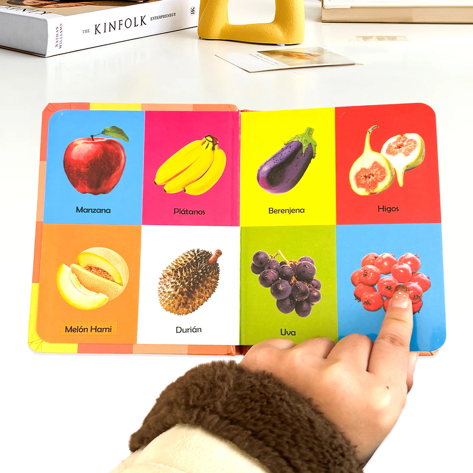 Children's Education Fun Combination: Water Cognition Book And Vegetable Fruit Enlightenment Book for Kids Learning