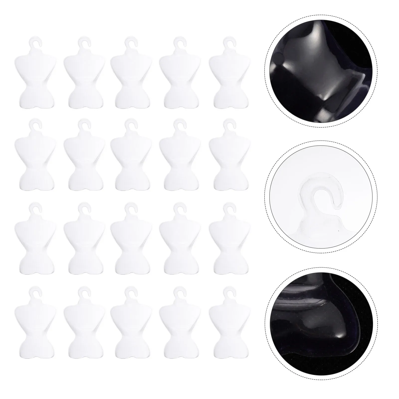 

200Pcs Mini House Accessory Clear Bust Dress Display Stand Practical Durable Photography Prop Desktop Ornament