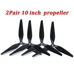 2Pair(2CW+2CCW)10X5X3 /1050 10 inch blade / tri-blade Black-carbon Reinforced Nylon Propeller