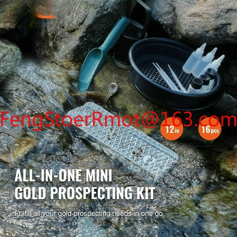 Mini sluice box gold panning set portable multi-function Seiko waterproof, small portable gold slot for home use
