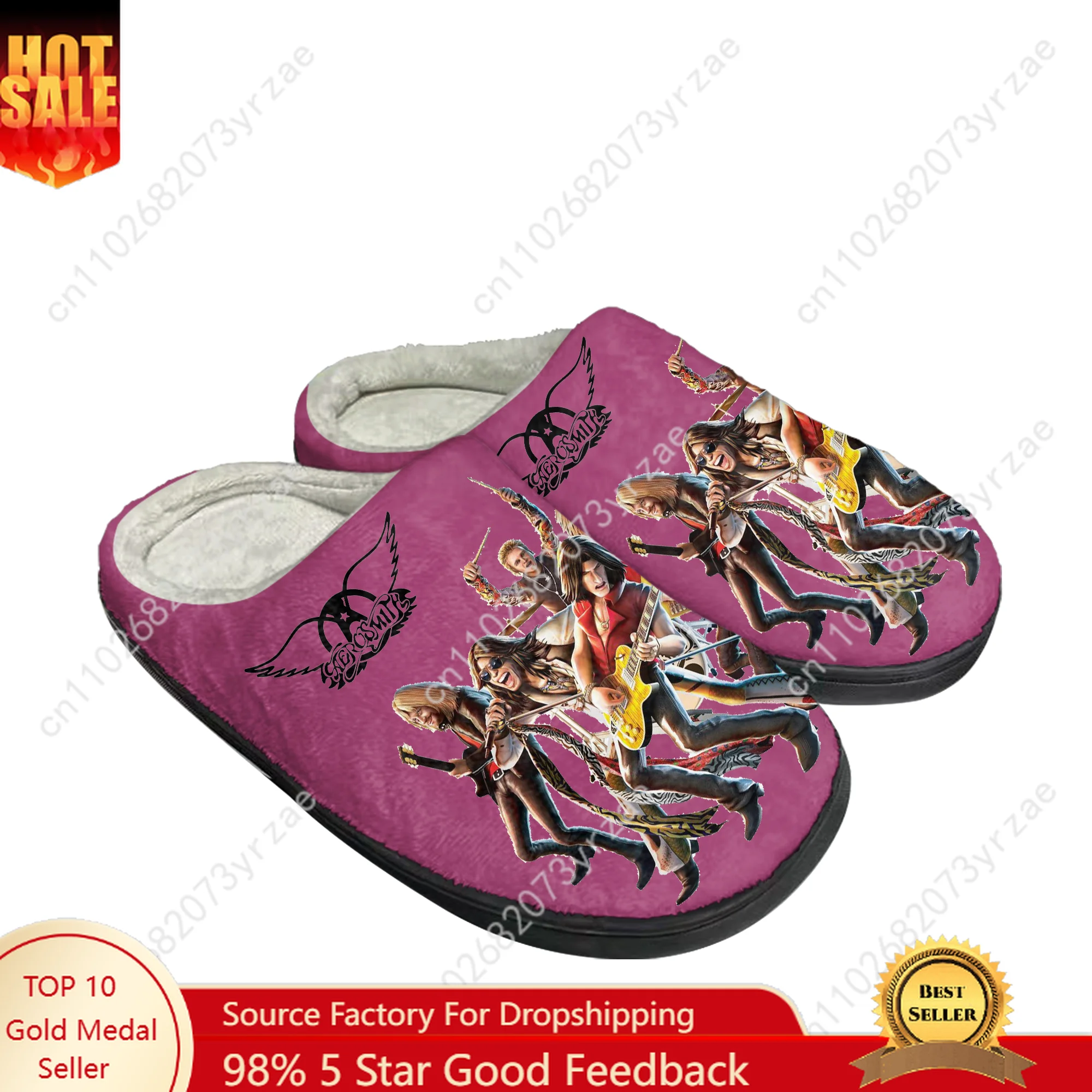 

Aerosmith Cotton Shoes Family Slippers Mens Womens Teenagers High Quality Plush Indoor Casual Warm Shoes Custom Made Slipper