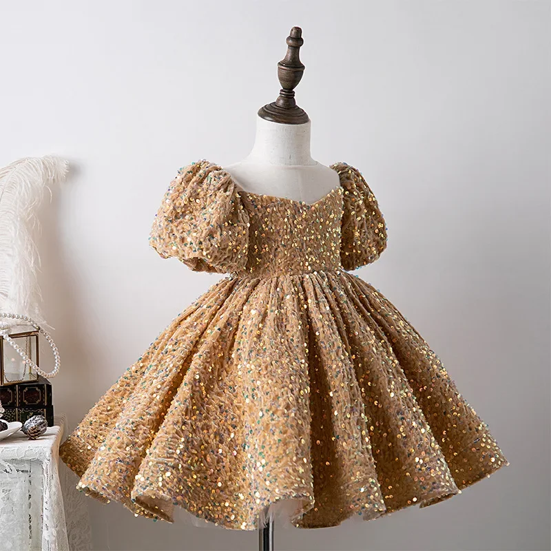 Dress for Girls Baby Kids Vestidos Sequin Birthday Party Princess Evening Girl Dresses Children Clothes Girls Wedding Dresses