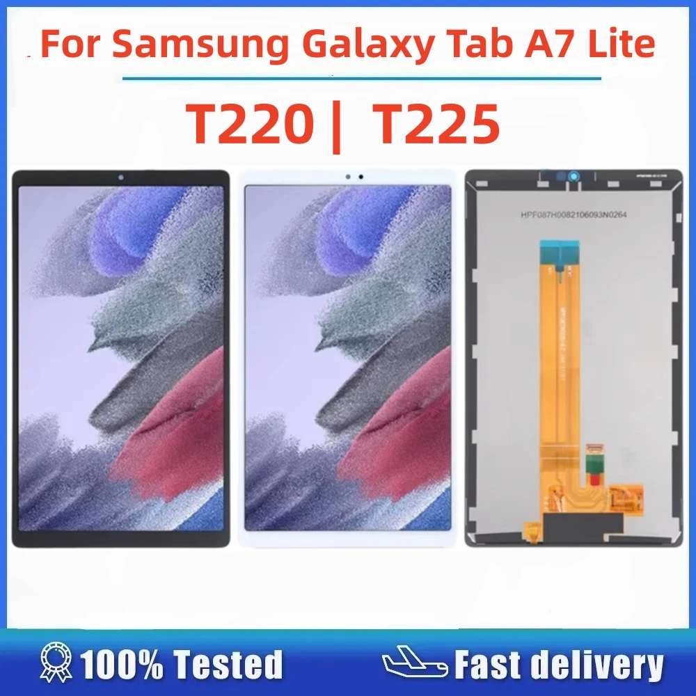 

Compatilbe For Samsung Galaxy Tab A7 Lite SM-T220 Wifi SM-T225 LTE T225 LCD Display Screen Touch Digitizer Full Assembly