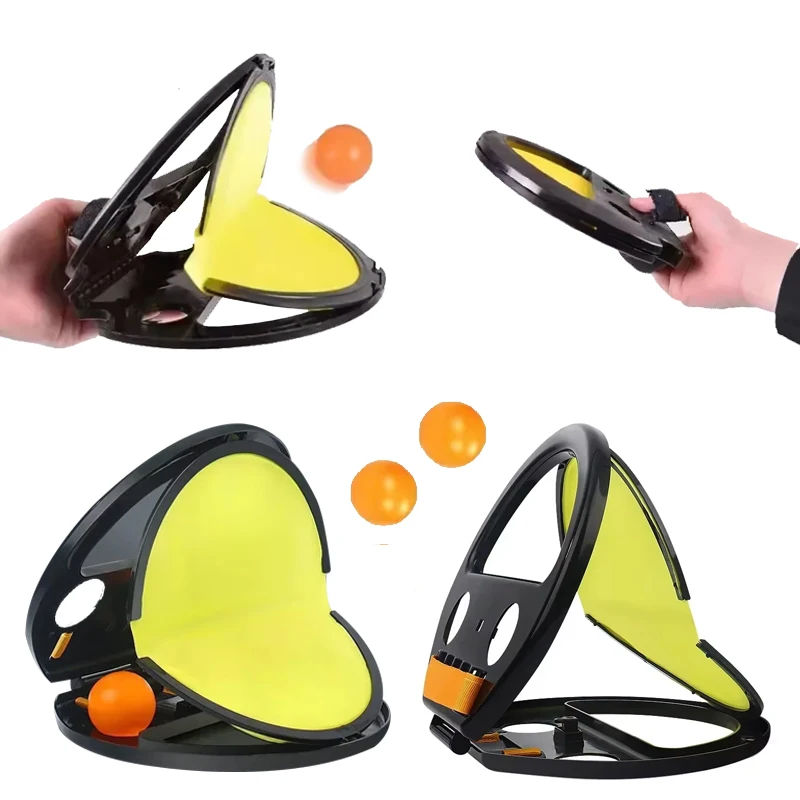 야외 부모-자식 던지기 및 잡기 공 게임 세트 - 성인 및 어린이를 위한 스포츠 피트니스 핸드 그립 볼 라켓 - 재미있는 장난감 선물