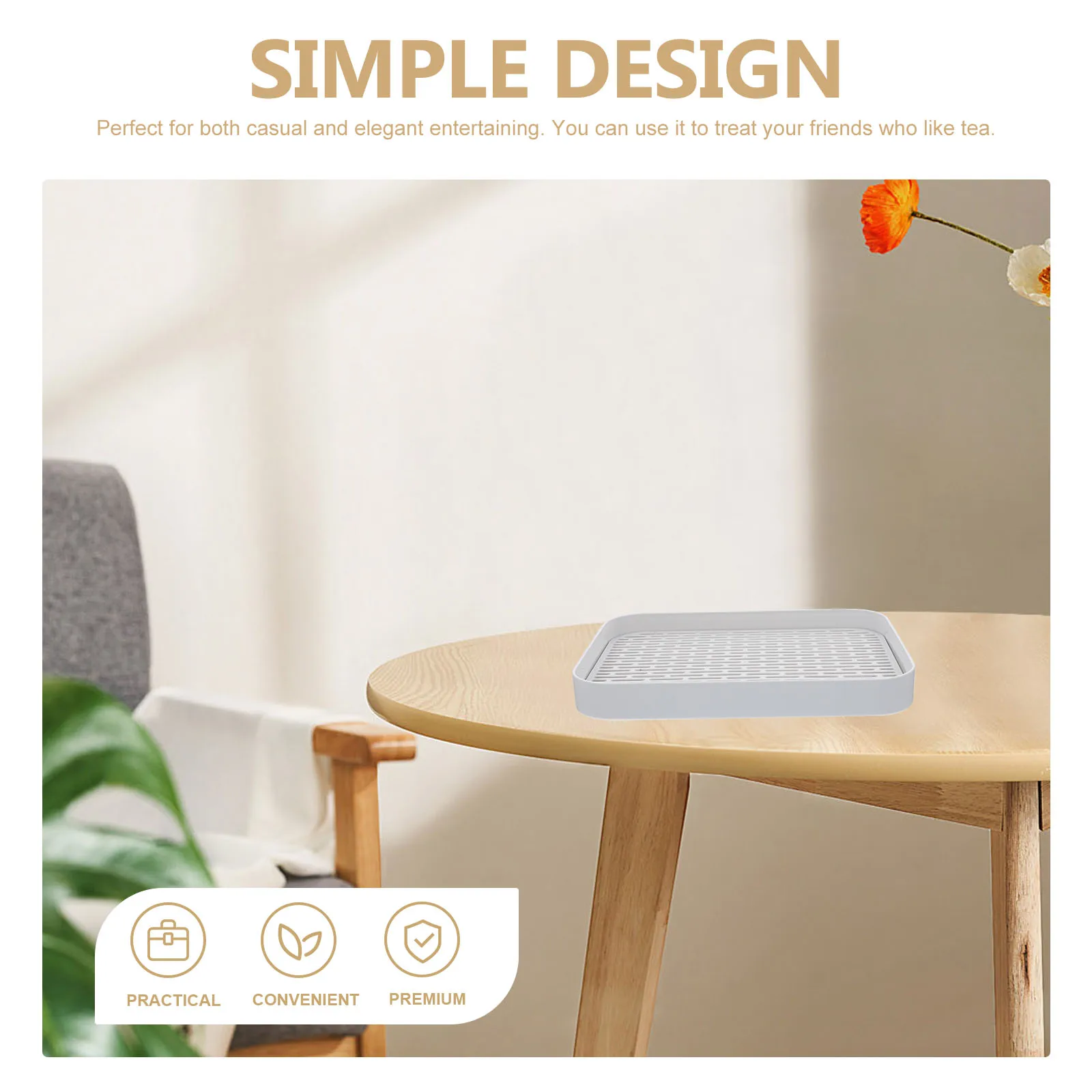 

Premium Kitchen Draining Tray Dish Drying Rack Non-Slip Tea Plate Stand Drip Water Tray For Drain Board Storage Rack