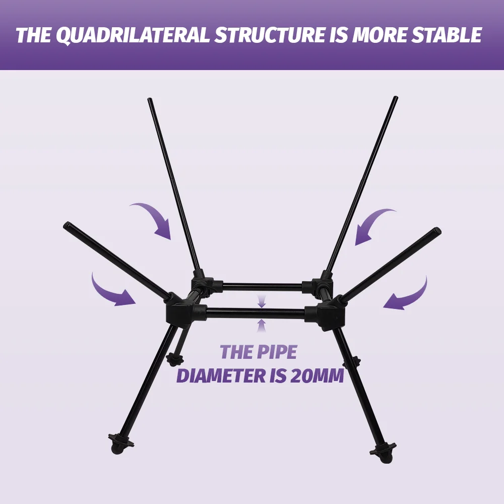 Purple Outdoor Foldable Ultralight Chair Beach Camping Wilderness Fishing Chair Low Back