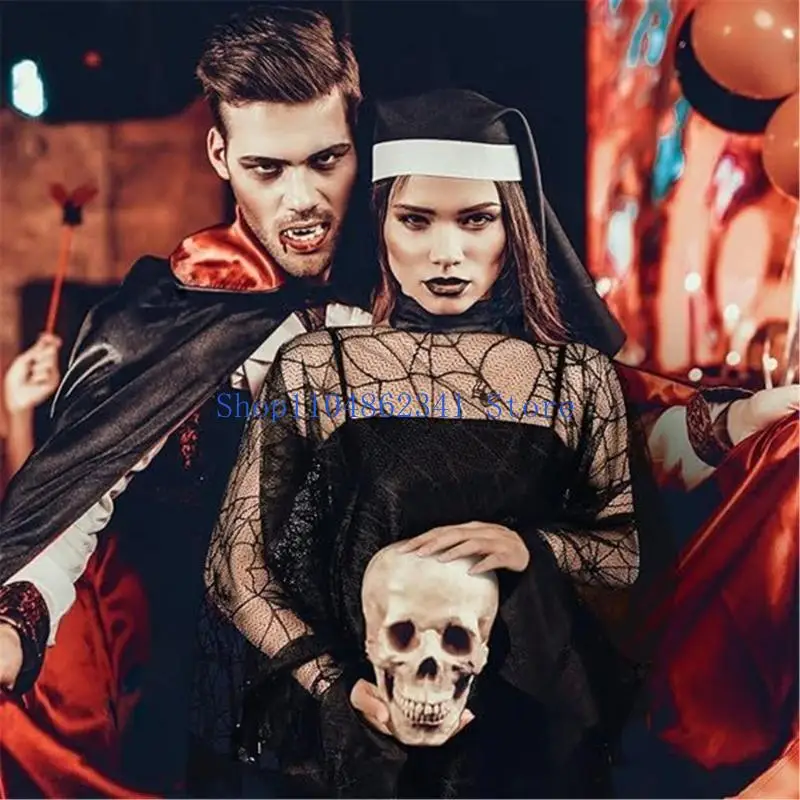 5asd レディ ハロウィン パーティー ショール エレガント ポンチョ ダーク ショール スパイダー パーティー用