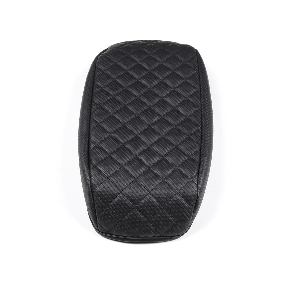 Car Stowing Tidying Armrest Box Panel Cover Leather Carbon Fiber