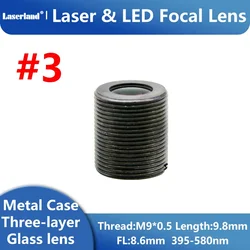 Focal Collimator Collimating Glass Lens 405nm 445nm 450nm 473nm Viole Blue Laser Diode M9/P0.5 Frame
