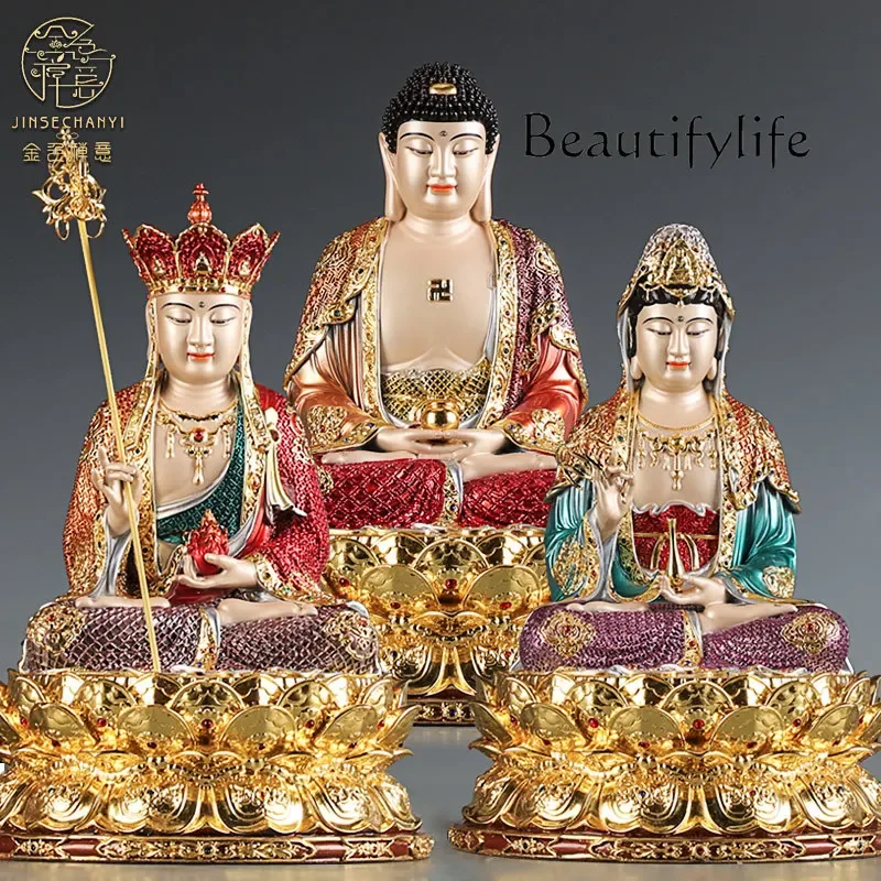KS Enamel Kizo King Buddha statue is dedicated to household pure copper Bodhisattva Buddha statue Kizo Buddha statue ornament