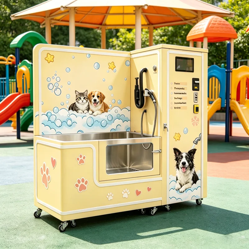 Automatic Dog Wash Vending Machine Dog Washing Machine Self-Service Pet Bathing Machine Stainless Steel Dog Washing Station OME