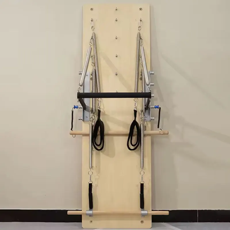 Stretching Body Balance Training Yoga Exercise Equipment Pilates Maple Wood Wall Mounted Yoga Spring Board Tower for Fitness