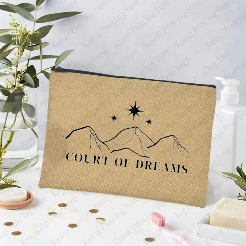 Sjm Velaris Toilettas Feyre 'S Tattoo Acotar Boekachtige Make-Up Tassen Sjm Stad Van Starlight Make-Up Organizer Tas Het Cadeau Voor Fans