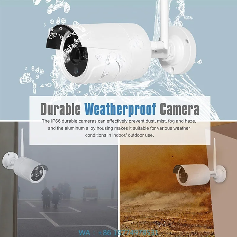 Google Home Alexa Совместимый NVR CCTV Smart Life 4CH 1080P WIFI Комплект видеонаблюдения с ночным видением Водонепроницаемый