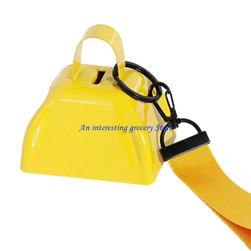 652D Handheld Metal Cowbell Loud Clear Sound Cheering Noise Maker for Sports Event