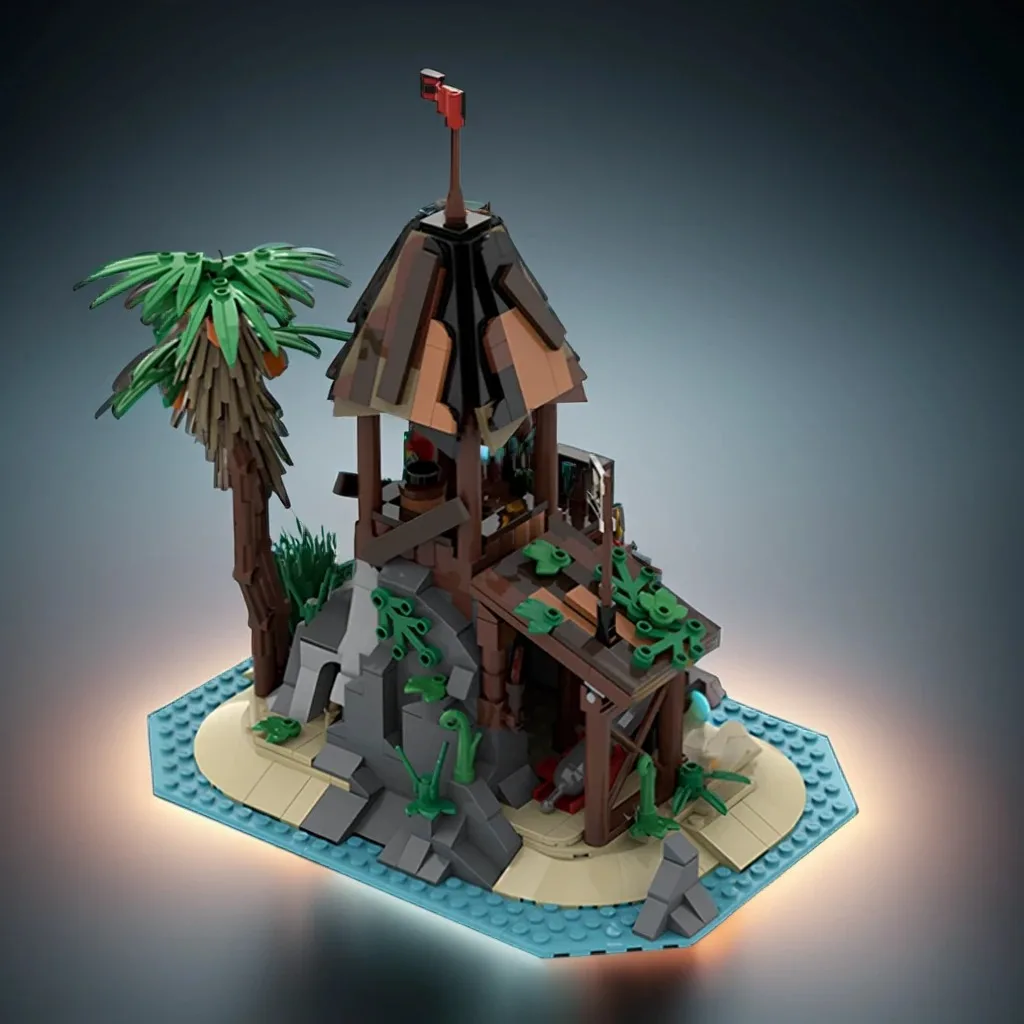 

538 шт. MOC 6260 Shipwreck Island Remake ностальгическая модель «сделай сам» строительные блоки игрушки на день рождения подарок
