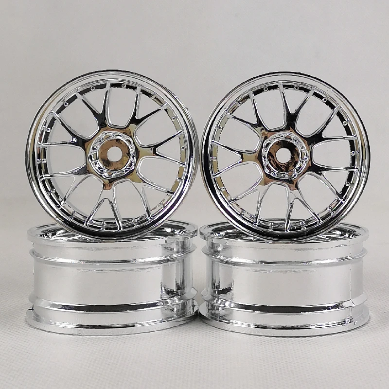 4 Uds 3mm Offset RC coche 1/10 escala llantas de ruedas de plástico 12mm tuerca deriva en carretera modelo de turismo Hobby
