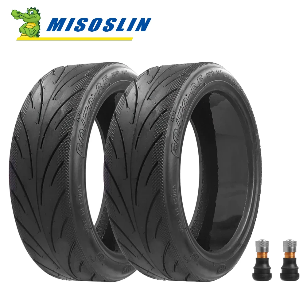 

10 Inch 60/70-6.5 Rubber Tubeless Scooter Tires For Segway Ninebot MAX G30 Front and Rear Tyres Explosion-Proof With Gas Nozzle