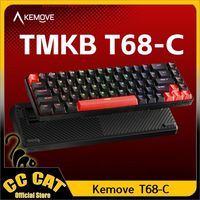 Kemove T68-C Wired Magnetic Switch Mechanical Keyboard Tmkb Rgb Rt Rejustable Low Latency Hot Swap Gaming Keyboard Office Custom