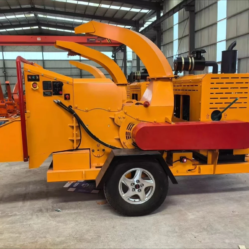 2026 Hot Sale 1-10TPH Tree Branch Wood Chipper Shredder Wood Crusher Machine Engines Electric Motor Provided