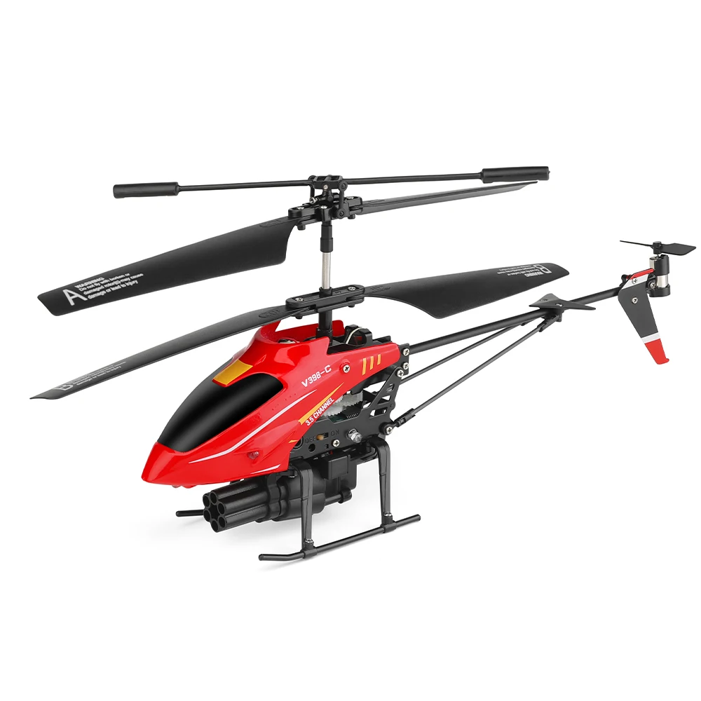 Wltoys RC Helicopter V398-C Plane Launch Helicopter 2.4GHZ 6-Axis Gyro Pressure Altitude 3PCS Motor Remote Control Aircraft