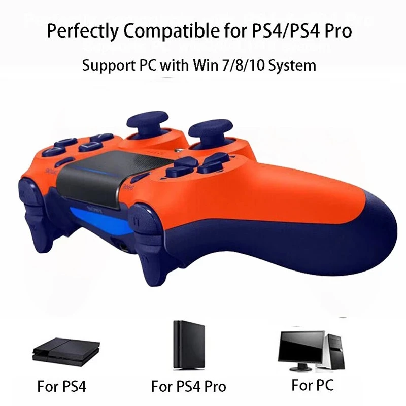 Wireless P4 controller simulates six axis vibration with lights PS4 game controller computer game controller