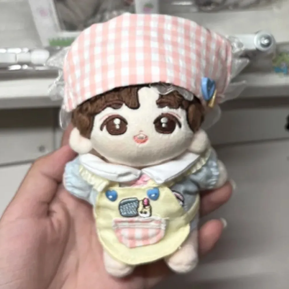 DIY الملابس المطبخ 10 سنتيمتر الملابس القطنية المئزر دعوى الملابس الزي الكرتون الحجاب فستان مجموعة الملحقات #5